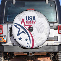 USA 2024 Rugby Spare Tire Cover Soar Like an Eagle White Version - Wonder Print Shop