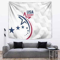 USA 2024 Rugby Tapestry Soar Like an Eagle White Version - Wonder Print Shop