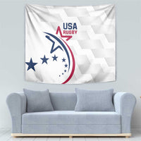USA 2024 Rugby Tapestry Soar Like an Eagle White Version - Wonder Print Shop