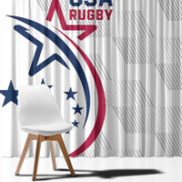 USA 2024 Rugby Window Curtain Soar Like an Eagle White Version - Wonder Print Shop