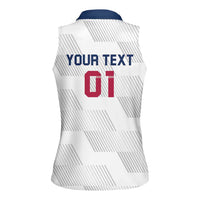 USA 2024 Rugby Women Sleeveless Polo Shirt Soar Like an Eagle White Version - Wonder Print Shop