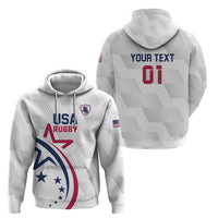 USA 2024 Rugby Zip Hoodie Soar Like an Eagle White Version - Wonder Print Shop