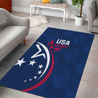 USA 2024 Rugby Area Rug Soar Like an Eagle Blue Version - Wonder Print Shop