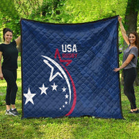 USA 2024 Rugby Quilt Soar Like an Eagle Blue Version - Wonder Print Shop