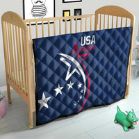 USA 2024 Rugby Quilt Soar Like an Eagle Blue Version - Wonder Print Shop