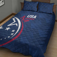 USA 2024 Rugby Quilt Bed Set Soar Like an Eagle Blue Version - Wonder Print Shop