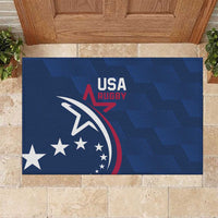 USA 2024 Rugby Rubber Doormat Soar Like an Eagle Blue Version - Wonder Print Shop