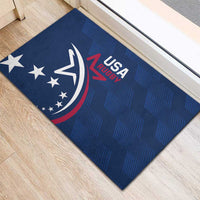 USA 2024 Rugby Rubber Doormat Soar Like an Eagle Blue Version - Wonder Print Shop
