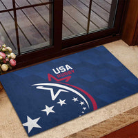 USA 2024 Rugby Rubber Doormat Soar Like an Eagle Blue Version - Wonder Print Shop