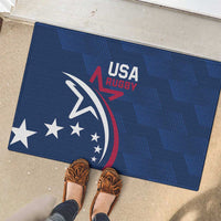 USA 2024 Rugby Rubber Doormat Soar Like an Eagle Blue Version - Wonder Print Shop