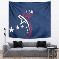 USA 2024 Rugby Tapestry Soar Like an Eagle Blue Version - Wonder Print Shop