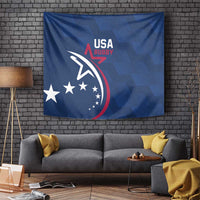 USA 2024 Rugby Tapestry Soar Like an Eagle Blue Version - Wonder Print Shop
