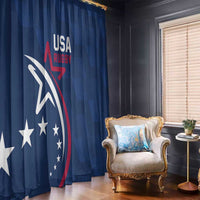 USA 2024 Rugby Window Curtain Soar Like an Eagle Blue Version - Wonder Print Shop