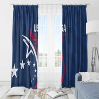 USA 2024 Rugby Window Curtain Soar Like an Eagle Blue Version - Wonder Print Shop