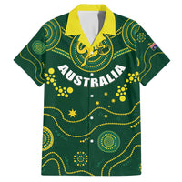 Australia 2024 Rugby Family Matching Off The Shoulder Long Sleeve Dress and Hawaiian Shirt Go Wallabies - Wonder Print Shop