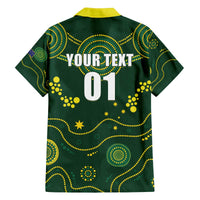 Australia 2024 Rugby Family Matching Off Shoulder Short Dress and Hawaiian Shirt Go Wallabies - Wonder Print Shop