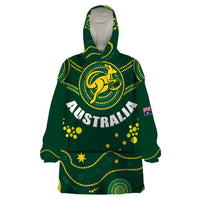 Australia 2024 Rugby Wearable Blanket Hoodie Go Wallabies - Wonder Print Shop
