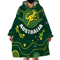Australia 2024 Rugby Wearable Blanket Hoodie Go Wallabies - Wonder Print Shop