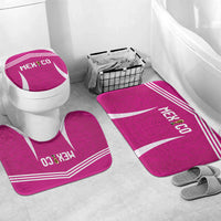 Mexico 2026 Football Pink Bathroom Set Golden Eagle Victory