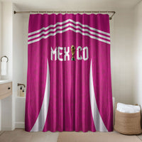 Mexico 2026 Football Pink Bathroom Set Golden Eagle Victory