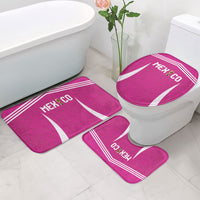Mexico 2026 Football Pink Bathroom Set Golden Eagle Victory