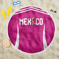Mexico 2026 Football Pink Beach Blanket Golden Eagle Victory
