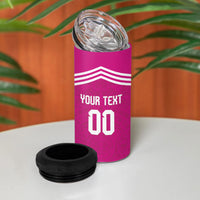 Custom Mexico 2026 Football Pink 4 in 1 Can Cooler Tumbler Golden Eagle Victory