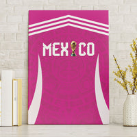 Mexico 2026 Football Pink Canvas Wall Art Golden Eagle Victory