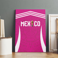 Mexico 2026 Football Pink Canvas Wall Art Golden Eagle Victory