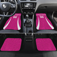 Custom Mexico 2026 Football Pink Car Mats Golden Eagle Victory