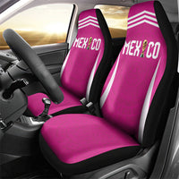 Mexico 2026 Football Pink Car Seat Cover Golden Eagle Victory