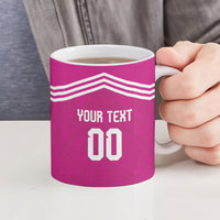Custom Mexico 2026 Football Pink Ceramic Mug Golden Eagle Victory