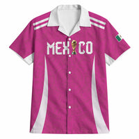 Custom Mexico 2026 Football Pink Hawaiian Shirt Golden Eagle Victory