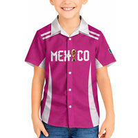 Custom Mexico 2026 Football Pink Hawaiian Shirt Golden Eagle Victory