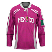 Custom Mexico 2026 Football Pink Hockey Jersey Golden Eagle Victory
