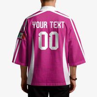Custom Mexico 2026 Football Pink Kimono Golden Eagle Victory