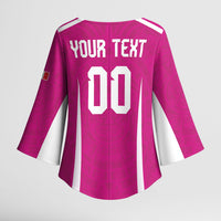 Custom Mexico 2026 Football Pink Kimono Sleeve Blouse Golden Eagle Victory