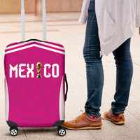 Mexico 2026 Football Pink Luggage Cover Golden Eagle Victory