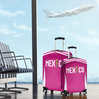 Mexico 2026 Football Pink Luggage Cover Golden Eagle Victory