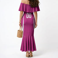 Custom Mexico 2026 Football Pink Mermaid Dress Golden Eagle Victory