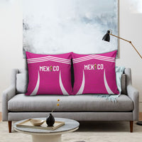 Mexico 2026 Football Pink Pillow Cover Golden Eagle Victory
