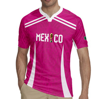 Custom Mexico 2026 Football Pink Rugby Jersey Golden Eagle Victory
