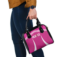 Mexico 2026 Football Pink Shoulder Handbag Golden Eagle Victory