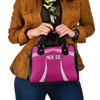 Mexico 2026 Football Pink Shoulder Handbag Golden Eagle Victory