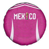 Mexico 2026 Football Pink Spare Tire Cover Golden Eagle Victory