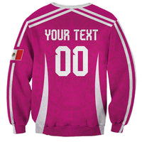 Custom Mexico 2026 Football Pink Sweatshirt Golden Eagle Victory