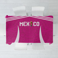 Mexico 2026 Football Pink Tablecloth Golden Eagle Victory