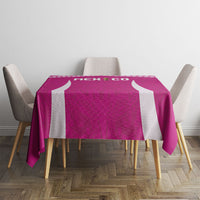 Mexico 2026 Football Pink Tablecloth Golden Eagle Victory