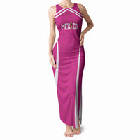 Custom Mexico 2026 Football Pink Tank Maxi Dress Golden Eagle Victory