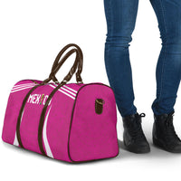 Mexico 2026 Football Pink Travel Bag Golden Eagle Victory